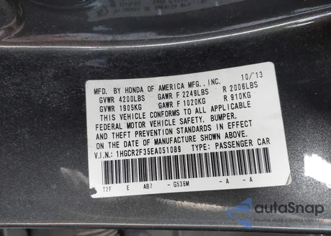 2014 Honda Accord Lx from USA, damaged, VIN 1HGCR2F35EA051089